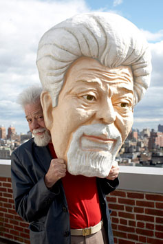 Roswell Rudd with giant likeness